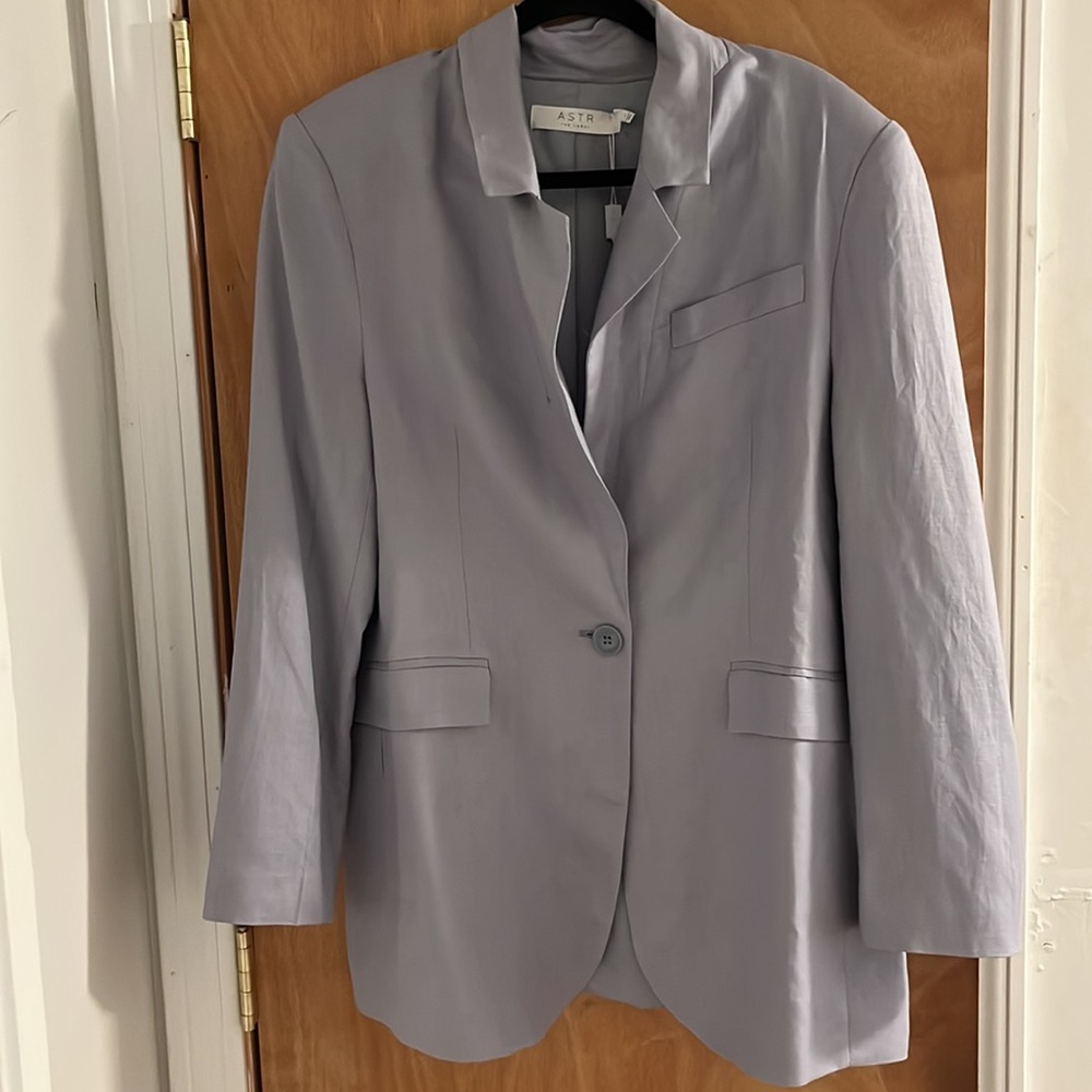 Astr the Label Laudine Blazer Slate Blue